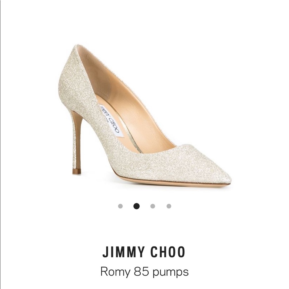 Jimmy Choo Sparkling Cream Heels